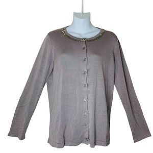 Winter Silks Cardigan Sweater M